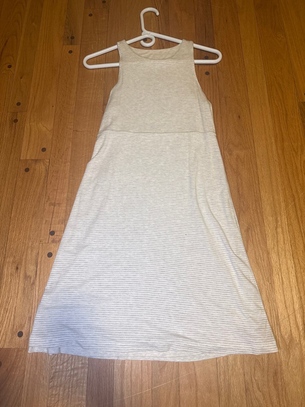 Athleta Tank Dress Striped Reversible High Neck Sz Small